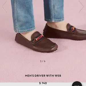 Gucci | Shoes | Gucci Mens Driving Shoes With Web 74 On  display picture 3